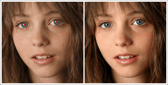 red eye removal from Polarr photo editor